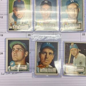 Lot of 5 1952 Topps Baseball cards